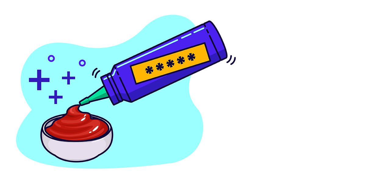 A password protected sauce being poured into a bowl