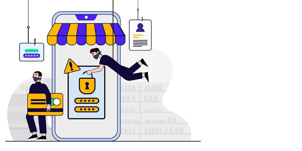 2 thieves stealing a small business's data highlighting the importance of cybersecurity for small businesses